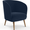 Buy Velvet upholstered armchair  - Rese Dark blue 60083 - prices